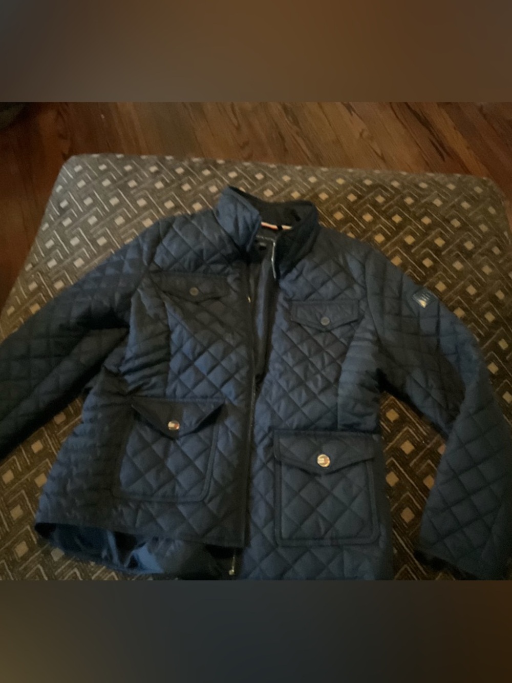 Tommy Hilfiger Quilted Navy Blue Lightweight Jacket